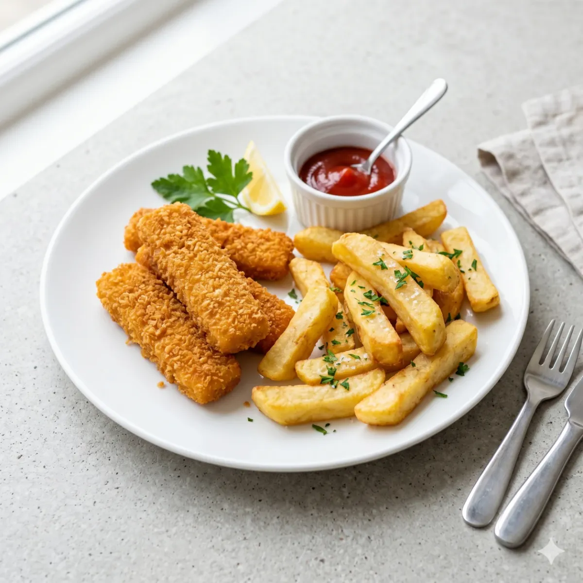 4 Fish Fingers & Chips